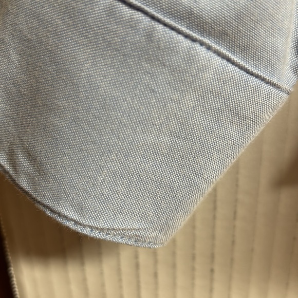 Modern Works Ladies Blue Button Up Shirt/Hidden Buttons Long Sleeves Size M - Picture 6 of 16